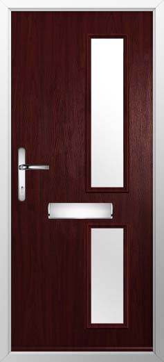 Garda Glazed Solidor Composite Door in Rosewood