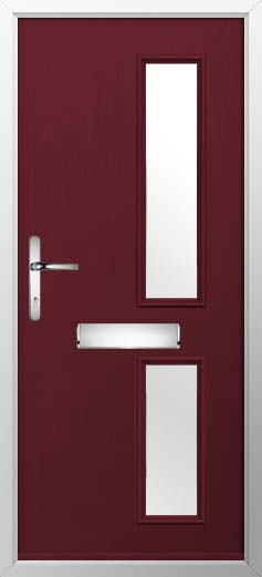 Garda Glazed Solidor Composite Door in Deep Merlot
