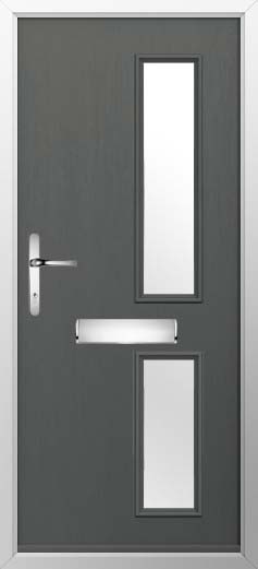Garda Glazed Solidor Composite Door in Granite Grey