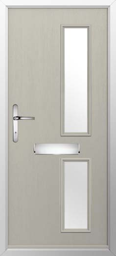 Garda Glazed Solidor Composite Door in Pebble Grey