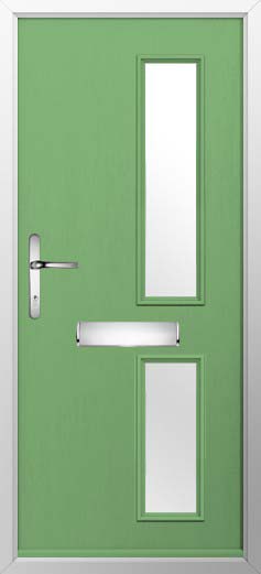 Garda Glazed Solidor Composite Door in Pistachio Green