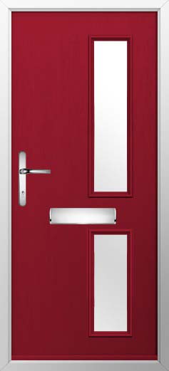 Garda Glazed Solidor Composite Door in Ruby Red