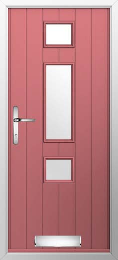 Genoa Glazed Solidor Composite Door in Antique Rose