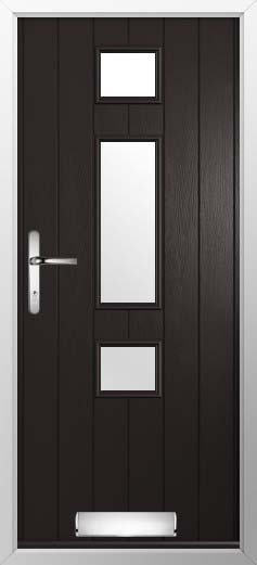 Genoa Glazed Solidor Composite Door in Black Brown