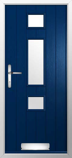 Genoa Glazed Solidor Composite Door in Blue