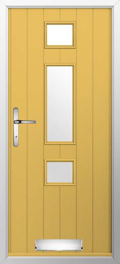 Genoa Glazed Solidor Composite Door in Buttercup Yellow