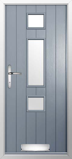 Genoa Glazed Solidor Composite Door in French Grey