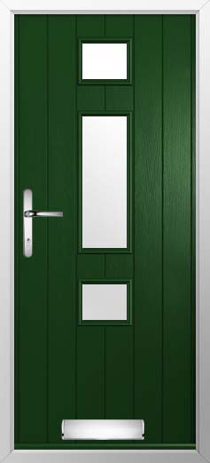 Genoa Glazed Solidor Composite Door in Green
