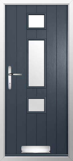 Genoa Glazed Solidor Composite Door in Anthracite Grey