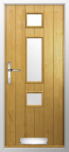 Genoa Glazed Solidor Composite Door in Irish Oak