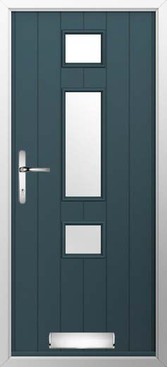 Genoa Glazed Solidor Composite Door in Midnight Grey