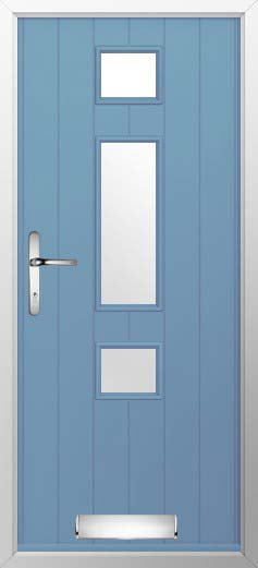 Genoa Glazed Solidor Composite Door in Pottery Blue