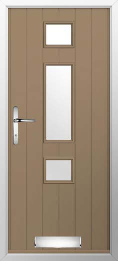 Genoa Glazed Solidor Composite Door in Truffle Brown