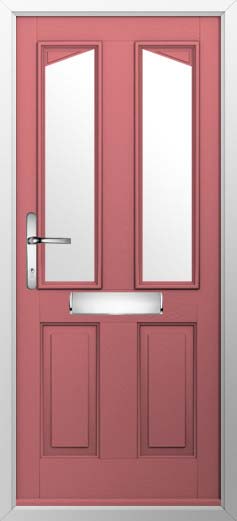 Harlech 2 Glazed Solidor Composite Door in Antique Rose