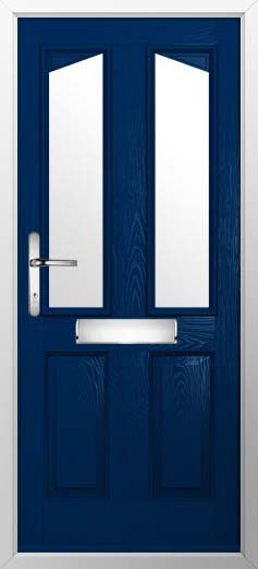 Harlech 2 Glazed Solidor Composite Door in Blue