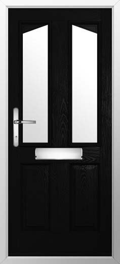 Harlech 2 Glazed Solidor Composite Door in Black
