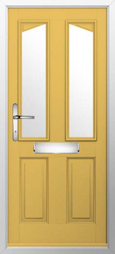 Harlech 2 Glazed Solidor Composite Door in Buttercup Yellow
