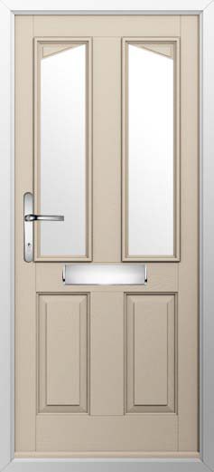 Harlech 2 Glazed Solidor Composite Door in Cream