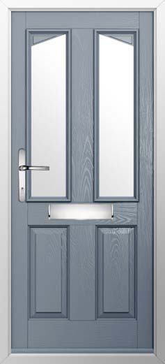 Harlech 2 Glazed Solidor Composite Door in French Grey