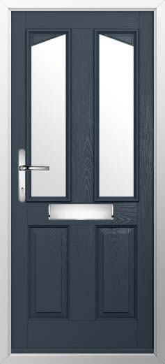 Harlech 2 Glazed Solidor Composite Door in Anthracite Grey