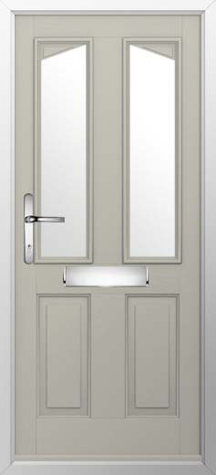 Harlech 2 Glazed Solidor Composite Door in Pebble Grey