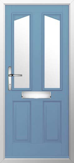 Harlech 2 Glazed Solidor Composite Door in Pottery Blue