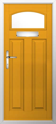 London Glazed Solidor Composite Door in Amber Gold
