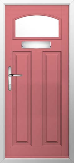 London Glazed Solidor Composite Door in Antique Rose