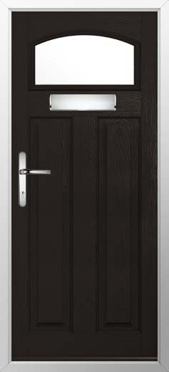 London Glazed Solidor Composite Door in Black Brown