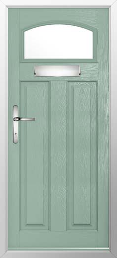 London Glazed Solidor Composite Door in Chartwell Green