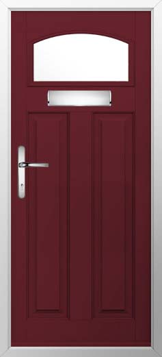 London Glazed Solidor Composite Door in Deep Merlot