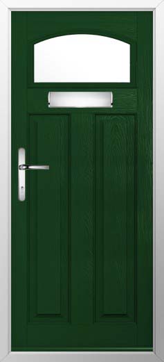 London Glazed Solidor Composite Door in Green