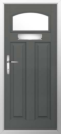 London Glazed Solidor Composite Door in Granite Grey