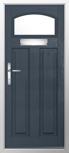 London Glazed Solidor Composite Door in Anthracite Grey