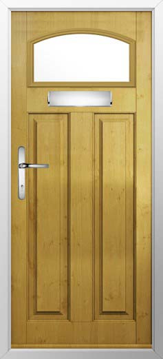 London Glazed Solidor Composite Door in Irish Oak