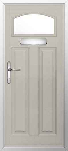 London Glazed Solidor Composite Door in Pebble Grey