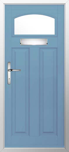 London Glazed Solidor Composite Door in Pottery Blue