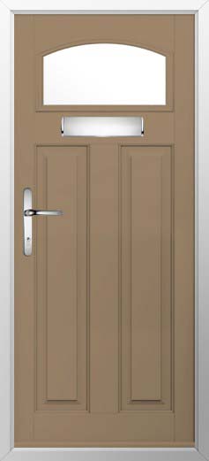 London Glazed Solidor Composite Door in Truffle Brown