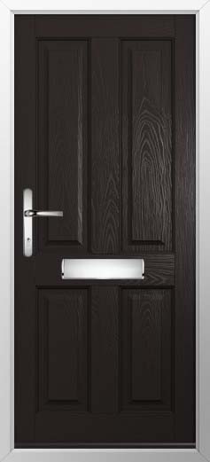 Ludlow Solid Solidor Composite Door in Black Brown
