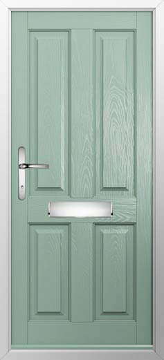 Ludlow Solid Solidor Composite Door in Chartwell Green