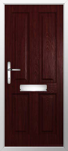 Ludlow Solid Solidor Composite Door in Rosewood