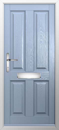 Ludlow Solid Solidor Composite Door in Duck Egg Blue
