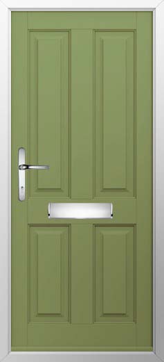 Ludlow Solid Solidor Composite Door in Forest Green