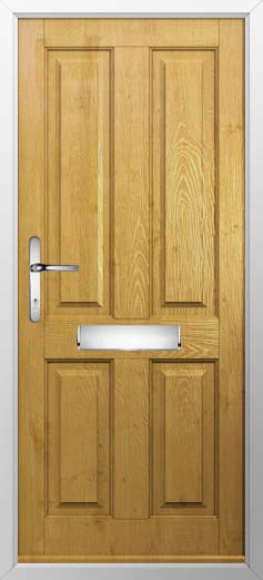 Ludlow Solid Solidor Composite Door in Irish Oak