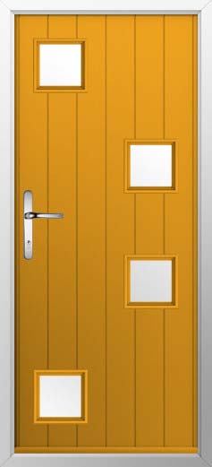 Modena Glazed Solidor Composite Door in Amber Gold