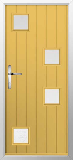 Modena Glazed Solidor Composite Door in Buttercup Yellow