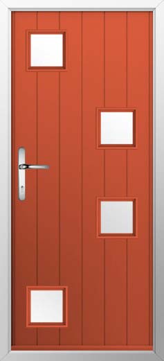 Modena Glazed Solidor Composite Door in Copper Flame