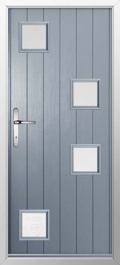 Modena Glazed Solidor Composite Door in French Grey