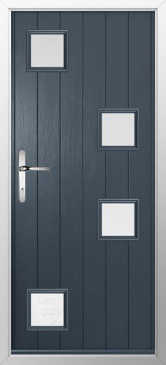 Modena Glazed Solidor Composite Door in Anthracite Grey