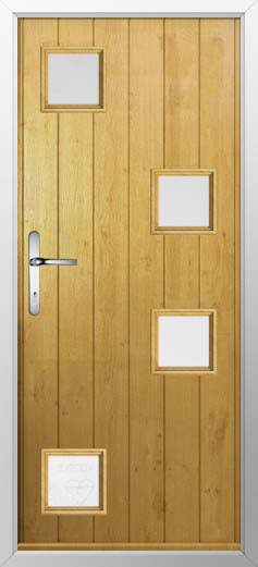Modena Glazed Solidor Composite Door in Irish Oak